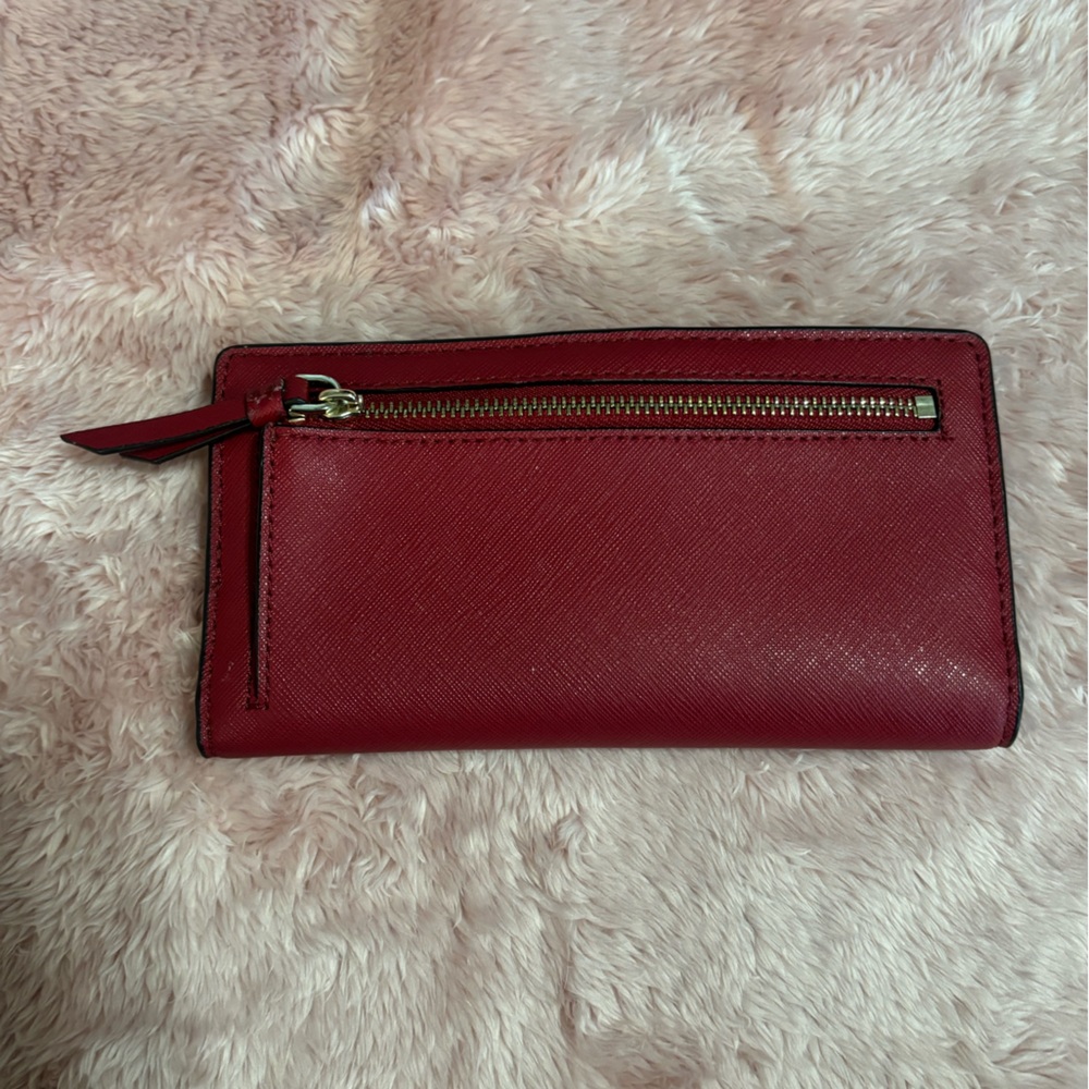 Kate Spade Burgundy Leather Wallet - Picture 2 of 4